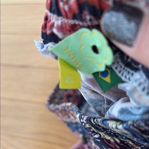 FARM Rio Green and Orange A-Line Skirt - Picture 4 of 6